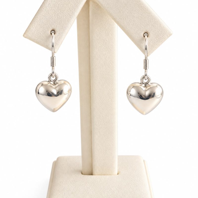 Aretes de corazón plata 925