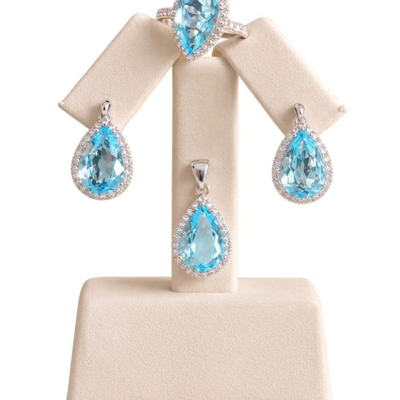 Set de aretes dije y anillo