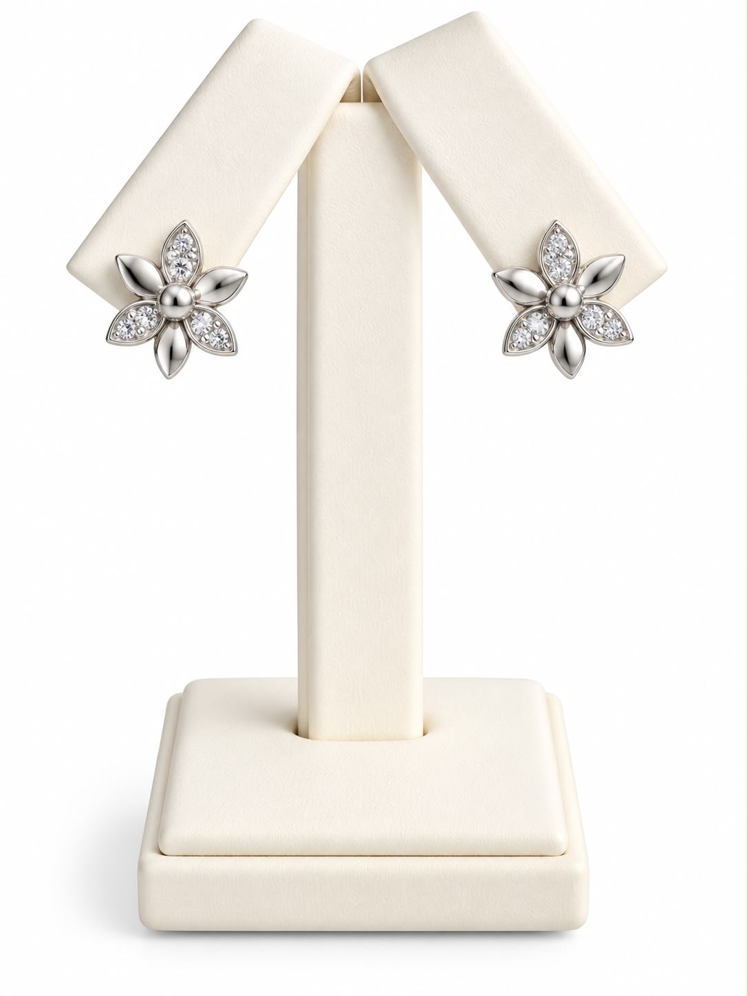 Aretes de flor pequeña de 6 puntas