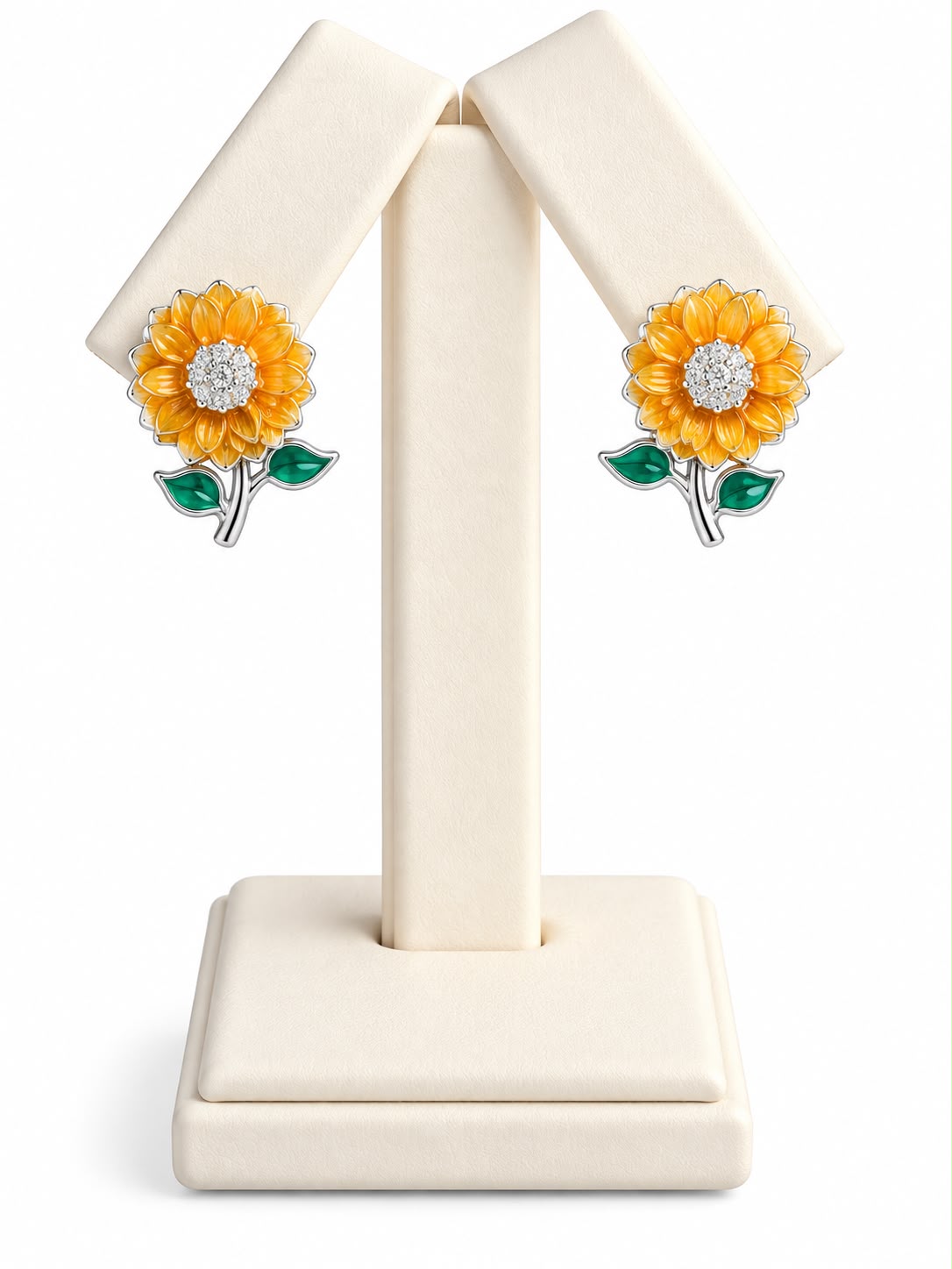 Aretes de girasol