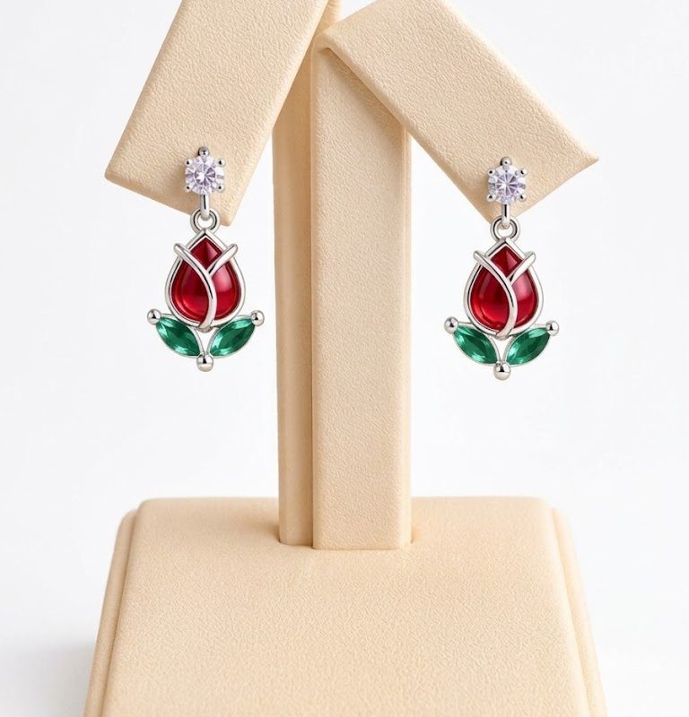 Aretes de rosa