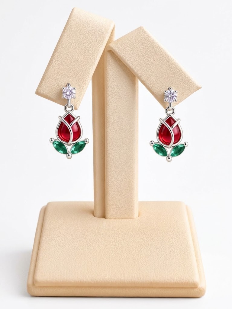 Aretes de rosa