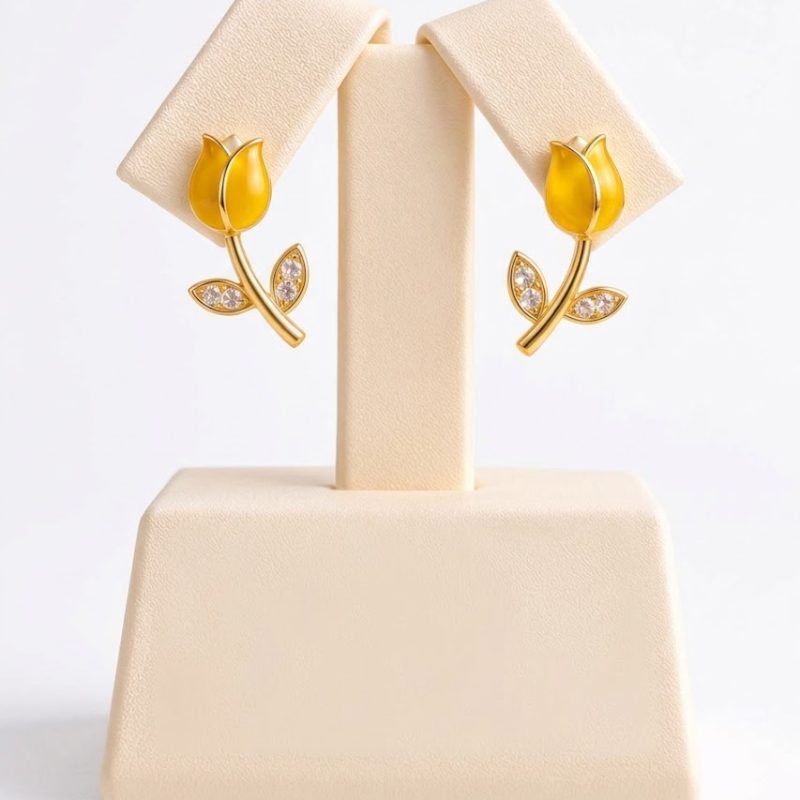 Aretes de tulipán