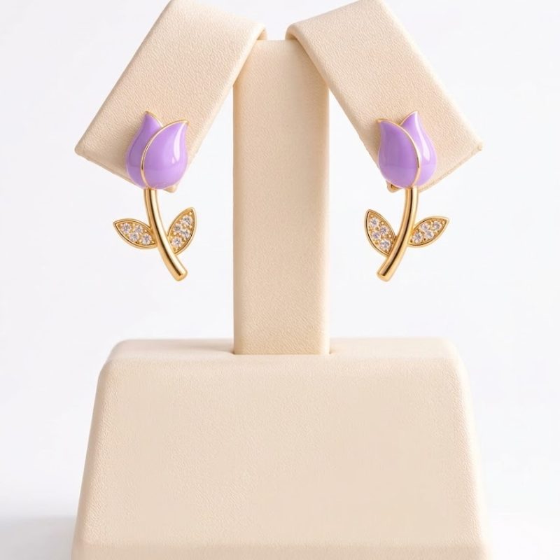 Aretes de tulipán