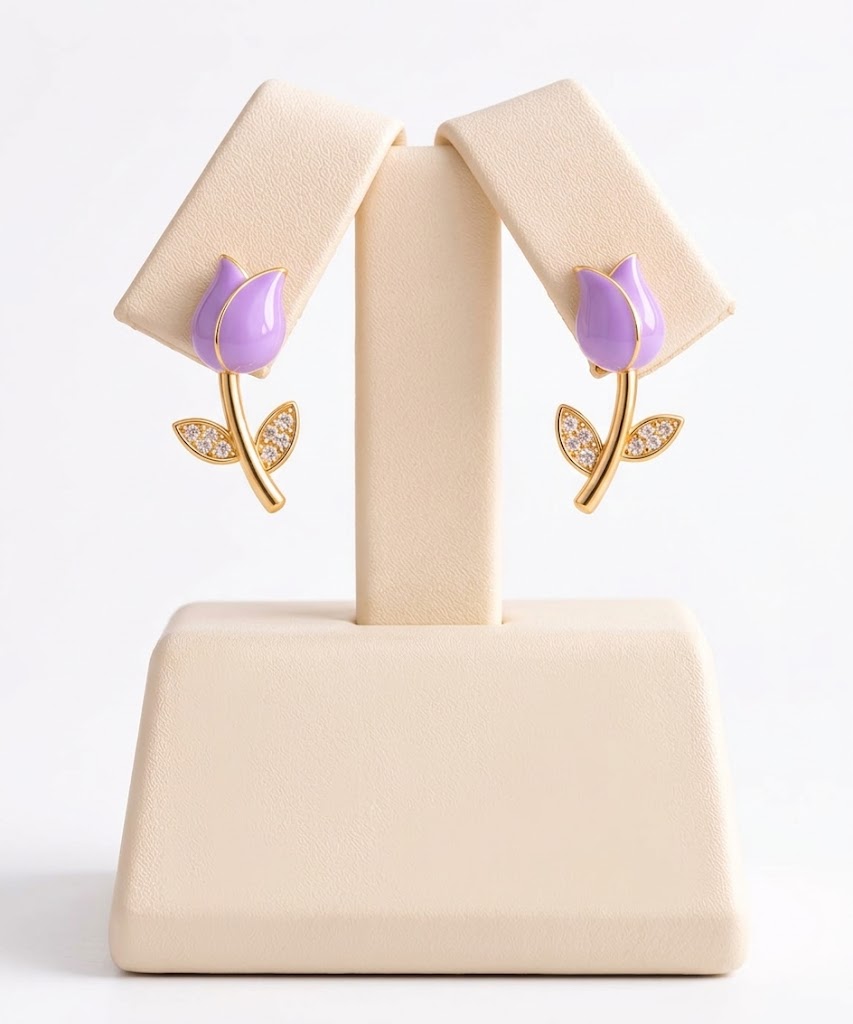 Aretes de tulipán