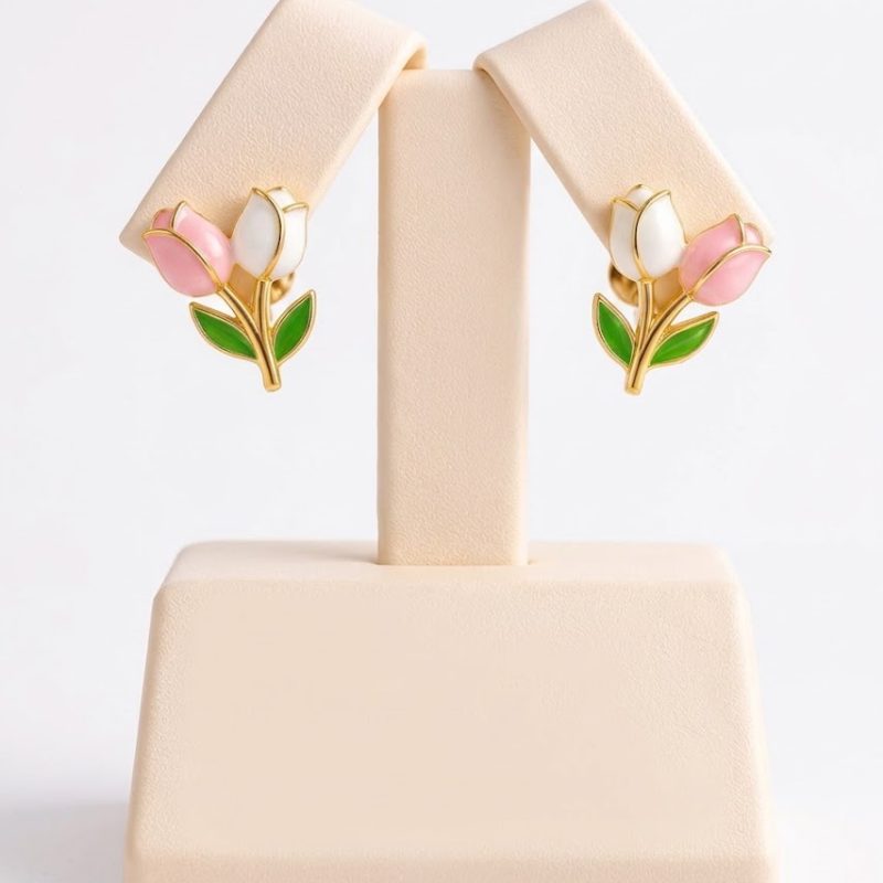 Aretes de tulipán
